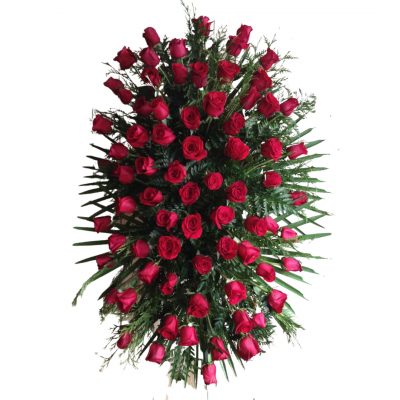 Palma fúnebre de Rosas Rojas