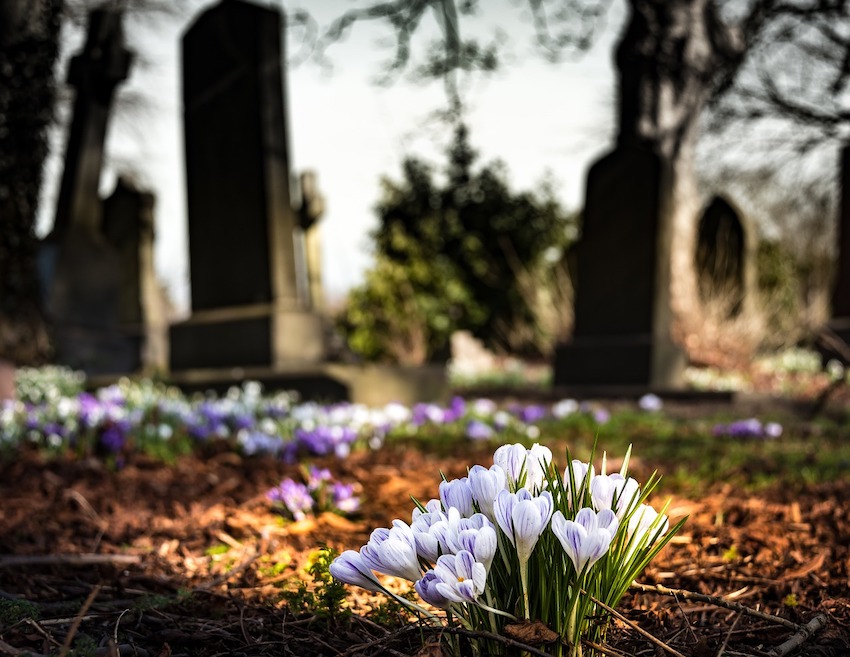 jardinera de flores para cementerio